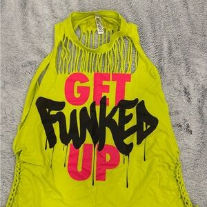 Zumba Fitness Yellow Cut Out Tank Top